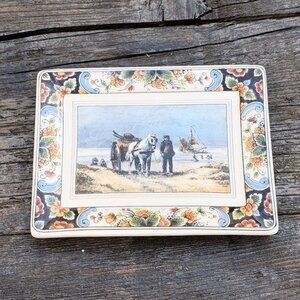 Vintage Delfts Tray Wall Plaque Westraven Anno 1661 Holland Handwerk Art  24-106
